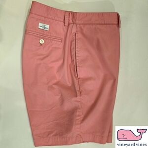 Vineyard Vines Mens Size 36" Pink Flat Front 'Club Shorts'